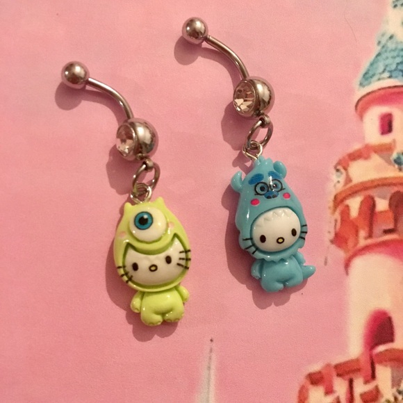 COPY - BFF Monsters Inc Hello Kitty Belly Button Ring Set - Picture 5 of 6